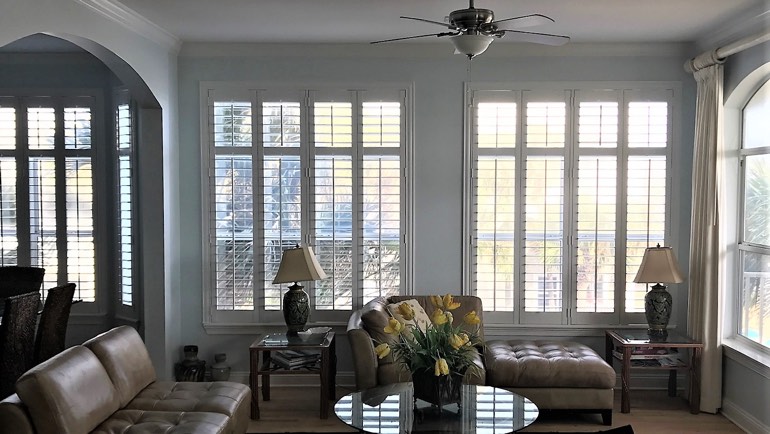 Southern California family room shutters